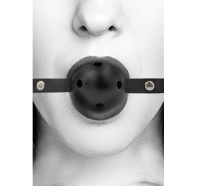 Breathable Ball Gag - With Bonded Leather Straps